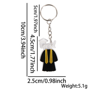 2025 abito di laurea cappellino portachiavi insegnanti studenti donne gioielli accessori personalizzati moda ciondolo portachiavi regali <span class=keywords><strong>per</strong></span> sempre - Product Image 6