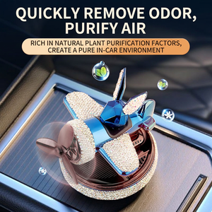 Diffuseur de parfum solaire pour voiture en alliage, motif lapin astronaute, pour console centrale, décoration et aromathérapie, 31-60 jours - Product Image 4