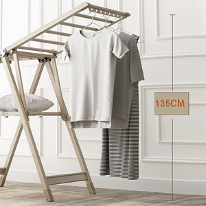 Séchoir à linge pliable en aluminium <span class=keywords><strong>et</strong></span> roues Séchoir à linge pliable - Product Image 3