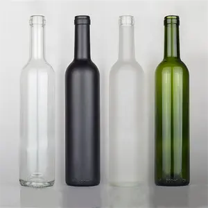 500ml Foreign Wine Clear Champagne Sparkling Bottle Red Wine Bottle 750ml Large Capacity Glass Wine Bottle