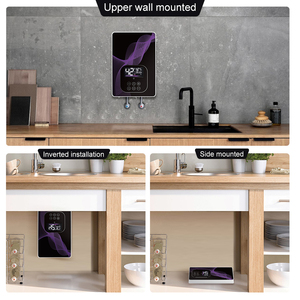 Calentador de agua eléctrico instantáneo sin tanque de 5500W para uso en ducha Calentador de <span class=keywords><strong>baño</strong></span> con Pantalla digital y protección contra sobrecalentamiento - Product Image 5