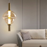 Lampe suspendue au design artistique créatif, moderne, pour hôtel, maison, cuisine, îlot, luminaire suspendu en verre LED pour salon