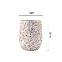 Pots et jardinières en ciment écologiques et durables de forme ronde pour la maison, le jardin, l'intérieur ou l'extérieur, marque DMT