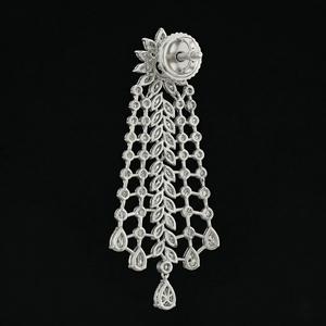 Pendientes de Diamantes de Platino de Diseño, Joyería Fina, Piedras Brillantes de Alta Claridad, Estilo Minimalista y Elegante, para Uso Diario, Regalo - Product Image 5