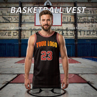 Veste de basketball, gilet, haut de sport, séchage rapide, respirant, jersey en polyester, vêtements de sport, logo personnalisé, unisexe, sans manches, service OEM, entraînement