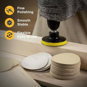 50 dischi abrasivi in ossido di alluminio da 3 pollici, grana 150, personalizzabili OEM, con fissaggio a strappo per levigatrice orbitale casuale - Product Image 5