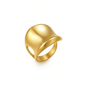 Anillo de Moda Amy Amy A0071, Anillo de Cóctel Chapado en Oro, Estilo Geométrico Moderno, Joyería para Mujer, Regalo, Uso Diario - Product Image 2