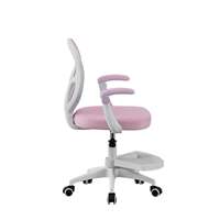 Chaise de bureau ergonomique moderne en maille rose réglable pour utilisation à domicile sur ordinateur