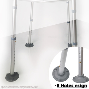 Barre de sécurité pour toilettes en aluminium autoportante, réglable en hauteur et en largeur, avec poignées rembourrées en mousse souple - Product Image 2