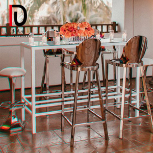 Evento de lujo Banquete Fiesta Taburete alto Silla de Bar Oro - Product Image 6