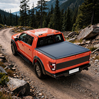 Couverture de benne rétractable en alliage d'aluminium, couvercle de benne à roulettes pour camionnette compatible avec Ford F150 GMC Sierra Ranger Toyota Tacoma