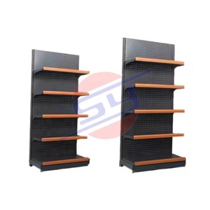 Desain Modern dua sisi keranjang gantung papan belakang grosir rak penyimpanan Supermarket rak khusus ritel dibuat logam - Product Image 4
