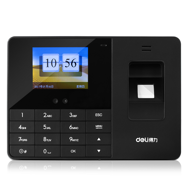 Deli 3763Biometric Attendance Machine Face and Fingerprint Recognition Check-in Device Employee Attendance Machine