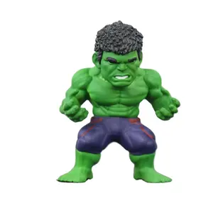 Figuras de acción de superhéroes famosos para decoración interior, escultura de resina de PVC de Muscle Man, Mini Hulk
