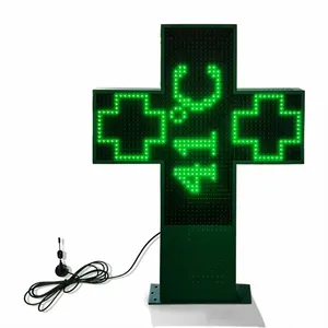 Renkli enerji LED eczane çapraz Led ekran açık su geçirmez LED işareti yeşil renkli ekran