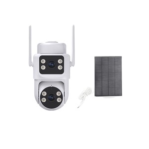 Cámara Solar Wifi <span class=keywords><strong>Icsee</strong></span> para Exteriores, Doble Lente, Energía Solar, 360 Grados, Inalámbrica, Control Remoto por Teléfono Móvil, Función de Voz, Detección de Movimiento Humano - Product Image 1