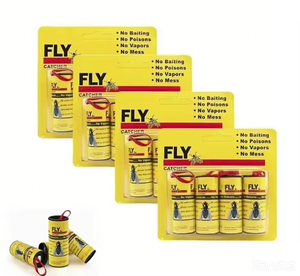 Trampa de pegamento para insectos personalizada de 4 rollos, <span class=keywords><strong>cinta</strong></span> adhesiva desechable para atrapar moscas, trampa de pegamento para el control de plagas de insectos HC4101 - Product Image 3