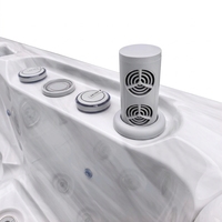 Bain à remous extérieur autoportant VIRLUX en acrylique avec 70 jets et fonction massage pour spa à domicile