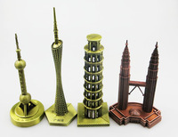 Modèle miniature de l'Empire State Building de New York en métal - Plaqué or, modèle de monument personnalisé exquis, logo de souvenir américain haut de gamme, objet de collection