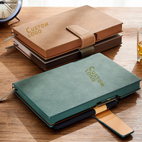 Carnet en Cuir PU Épais avec Logo Personnalisé, Carnet Magnétique et Stylo – Cadeaux de Papeterie d'Affaires Personnalisés