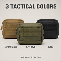 Sac de ceinture tactique Molle d'extérieur, pochette utilitaire EDC, trousse de premiers secours, étui pour téléphone, sac de chasse en nylon 600D