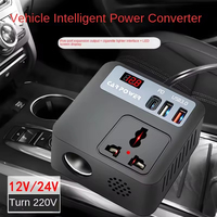 Convertisseur d'alimentation 12V 100W, chargeur DC vers 220V avec USB et PD, chargeur de voiture, équipement électrique pour camping-car