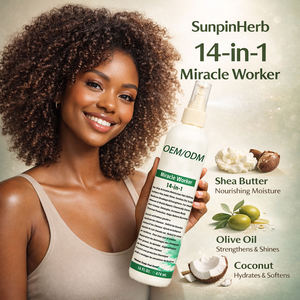 Après-shampoing sans rinçage ODM 14 en 1 pour cheveux bouclés et crépus, nourrissant, hydratant, démêlant, anti-frisottis, réparateur, traitement à l'huile de coco - Product Image 3