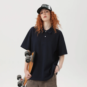 Polo unisexe d'été à manches courtes décontracté 100 % coton style sportif avec col à revers, motif uni, impression numérique, vente en gros - Product Image 2