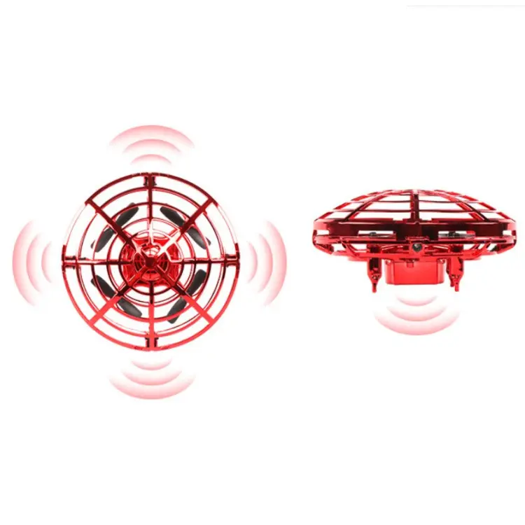 Kids Infrared Induction UFO Flying Ball Suspension Helicopter Toy Hand Operated Control Gesture Sensor Mini Quadcopter Drone