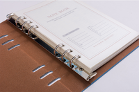Carnet de notes personnalisable en cuir A5 avec reliure spirale, imprimé, à feuilles mobiles