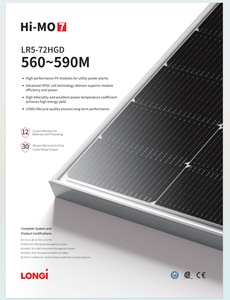 Bảng điều khiển quang điện mặt trời hai mặt hiệu quả cao HI-MO7 Longi-mô-đun quang điện mặt trời lớp 550W để bán trong kho - Product Image 4