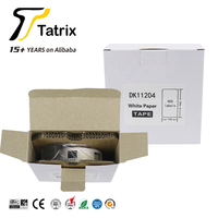 Rouleau d'étiquettes thermiques autocollantes Tatrix DK11204 17 mm noir sur blanc DK-1204 DK-11204 pour imprimante Brother QL-720NW QL-580N