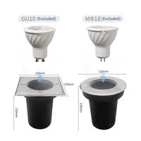 Lampe LED encastrée extérieure étanche IP65 pour sol, jardin et place publique, 220V GU10 MR16, éclairage encastré au sol