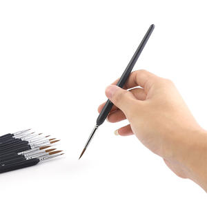 Juego de Pinceles Profesionales Personalizados para Óleo, Acrílico y Acuarela, Pincel Abanico de Pelo de Comadreja <span class=keywords><strong>con</strong></span> Punta de Marcador Blanco para Niños - Product Image 3