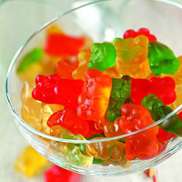 Bonbons gélifiés halal en gros aux saveurs de fruits, délicieux bonbons en forme d'ours