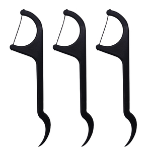 Đen dùng một lần Xỉa Răng 50 mảnh hộp mềm lông và nhựa xử lý cho vệ sinh cá nhân sử dụng nhà hàng ngày - Product Image 1