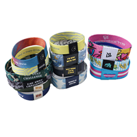 Bracelets promotionnels personnalisés en polyester tissé élastique, lanières de poignet utilitaires à thème anime, sangles de poignet créatives avec logo personnalisé OEM ODM