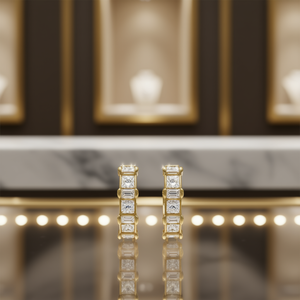 Anello di Lusso in Oro Bianco con Diamanti, Oro Massiccio 18K, Taglio Baguette, Colore G, Diamante Naturale, Gioiello da Donna per Uso Quotidiano - Product Image 2