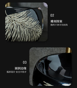 <span class=keywords><strong>Lavabo</strong></span> de Cerámica Negra de Diseño Contemporáneo, Ecológico, Resistente al Agua, Precio Económico, para Baño, 1 Año de Garantía - Product Image 5