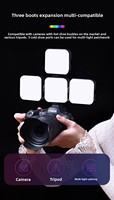 Mini Lampe LED Portable pour Selfie, Réglage Multi-Niveaux, Température de Couleur Ajustable (2500K-9900K) pour Photos et Vidéos