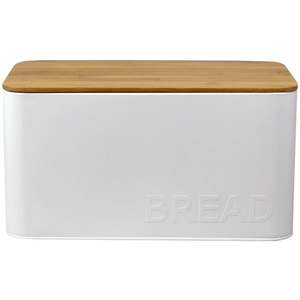 Metal Bread Bin with Bamboo Lid, Extra Large Vintage Breadbox Bread Storage Container Bread Holder Keeper Counter Organizer
