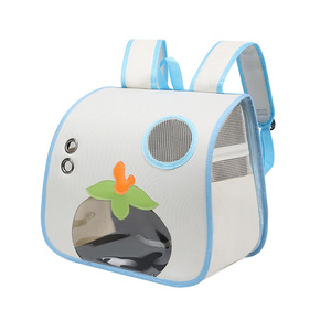Cat Bag Orange Pattern Large Capacity <b>Pet</b> <b>Carrier</b> <b>Backpack</b> Oxford Material Portable Travel For Cats 5-7kg - Product Image 5
