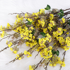 Flor Artificial de Seda con Estampado Floral Pequeño, Alta Simulación, Plástico, Decoración para Bodas y Hogar, 56g QH-55069 - Product Image 2