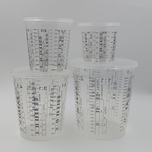 Venta al por mayor 1300ml 650ml 500ml 400ml 1000mL taza de mezcla de colores de plástico para pintura de automóviles taza de mezcla de detalles de automóviles - Product Image 1
