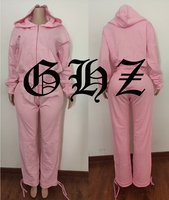 Ensemble de survêtement décontracté deux pièces Y2K pour femme, automne-hiver, avec sweat à capuche court zippé oversize et pantalon capri, style streetwear et loungewear