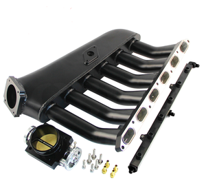 Kit de collecteur d'admission en noir, corps d'accélérateur et de Rail de carburant adapté pour E36 E46 <span class=keywords><strong>M50</strong></span> M52 M54 <span class=keywords><strong>325i</strong></span> - Product Image 1