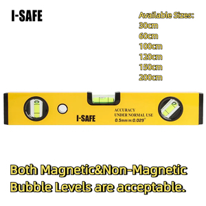 Giao Hàng Nhanh Nặng-Nhiệm Vụ Từ Tính Mức Độ Tinh Thần 30Cm/60Cm/100Cm/120Cm/150Cm/200Cm Bong Bóng Hợp Kim Nhôm Cai Trị Cho Đo - Product Image 2