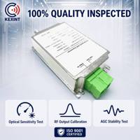 Récepteur optique CATV actif KEXINT 1550nm avec triplexeur WDM et AGC, sortie RF 45-1000MHz
