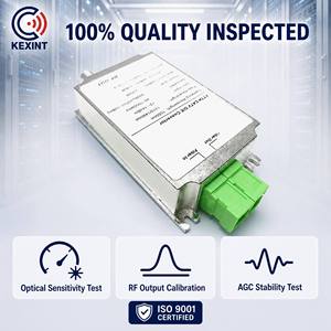 KEXINT 1550nm Aktiver CATV-Glasfaserempfänger mit WDM-Triplexer & AGC, 45-1000MHz HF-Ausgang - Product Image 4