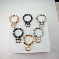 Fermoir rond à ressort porte-clés personnalisé rotatif joint torique fermoir Clips joint torique porte-clés pour sac matériel pendentif bricolage porte-clés accessoires